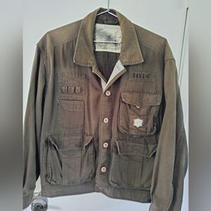 M.Gee Men's 3451-C Hunter Macto Utility Multi-Pocket Field Jacket Brown Medium